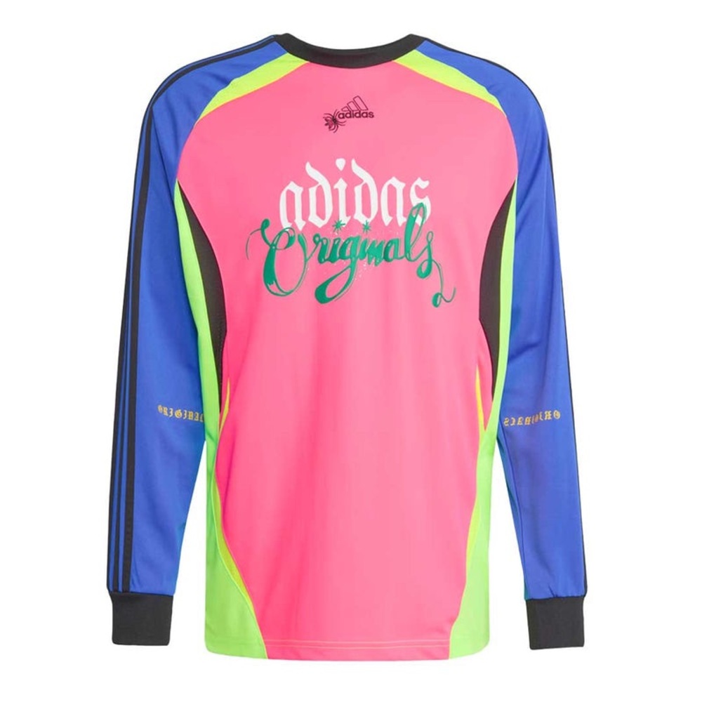 🆕 Adidas Originals Neon Pink and Blue Long Sleeve - Picture 3 of 7
